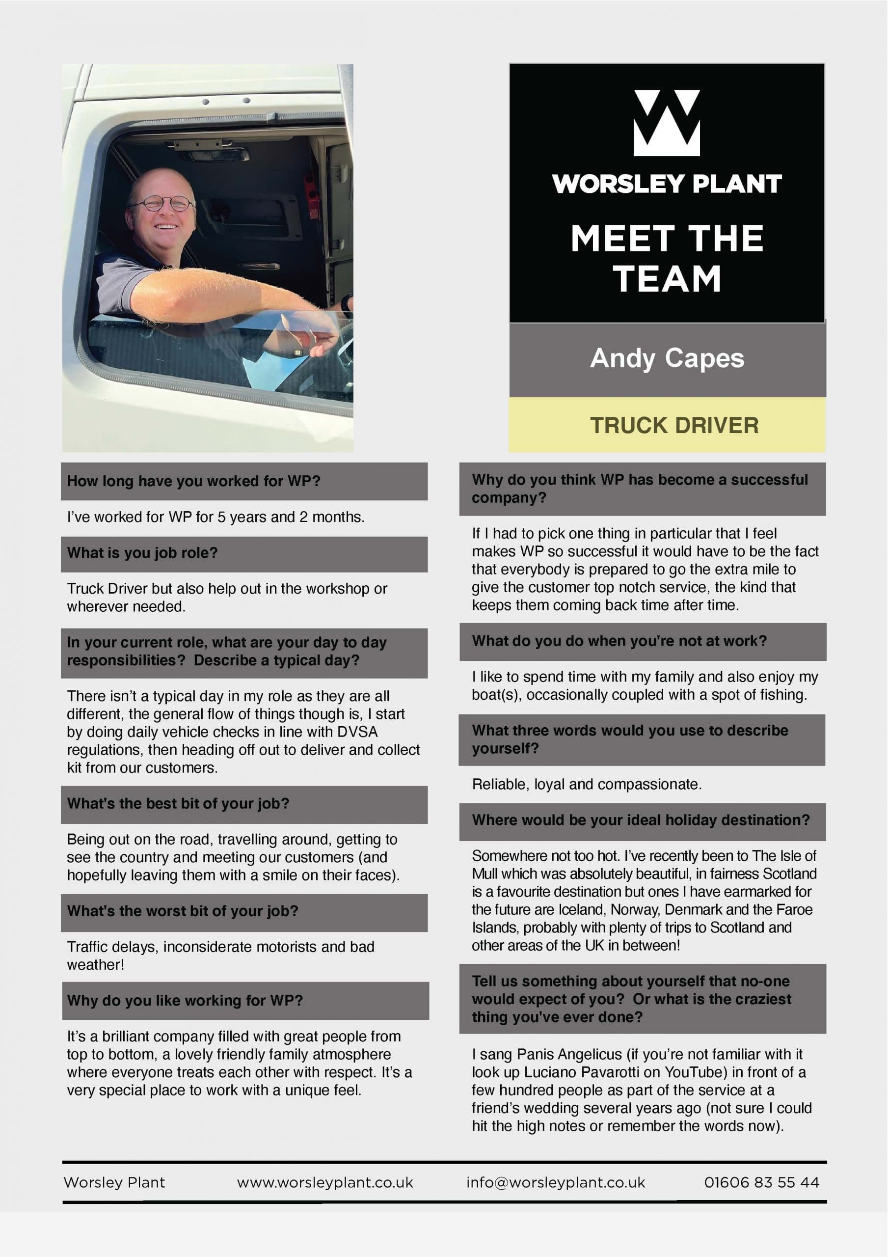 Meet the Team - Andy Capes